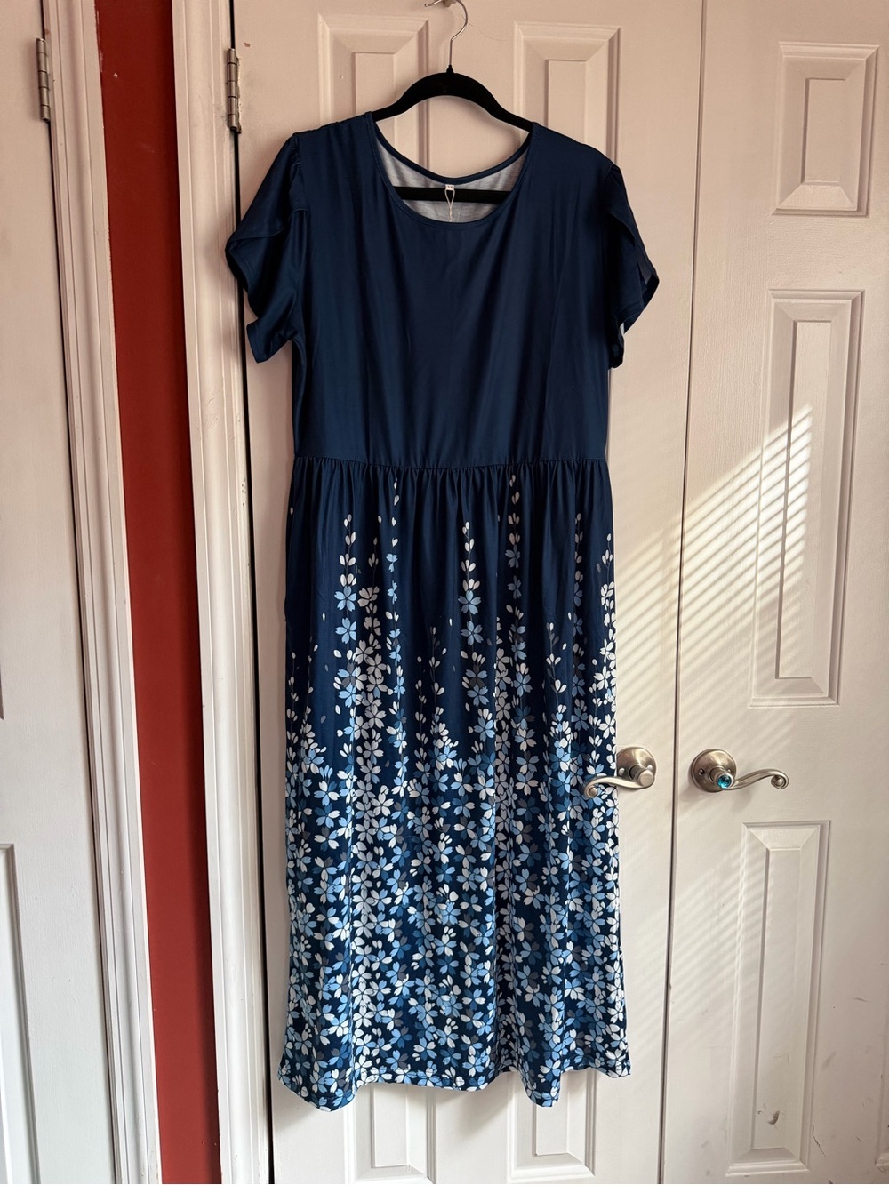 Amazon Navy Blue Floral Maxi Dress